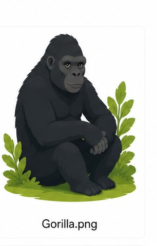 Westlicher Flachlandgorilla als Tierbeispiel der Werte-Landkarte